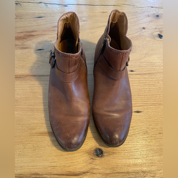 Bussola Tan Leather Booties‎ Boots Women’s 10 Preloved main image 6